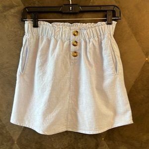 Urban Outfitters Chambray Pin Striped Mini Skirt, size S
